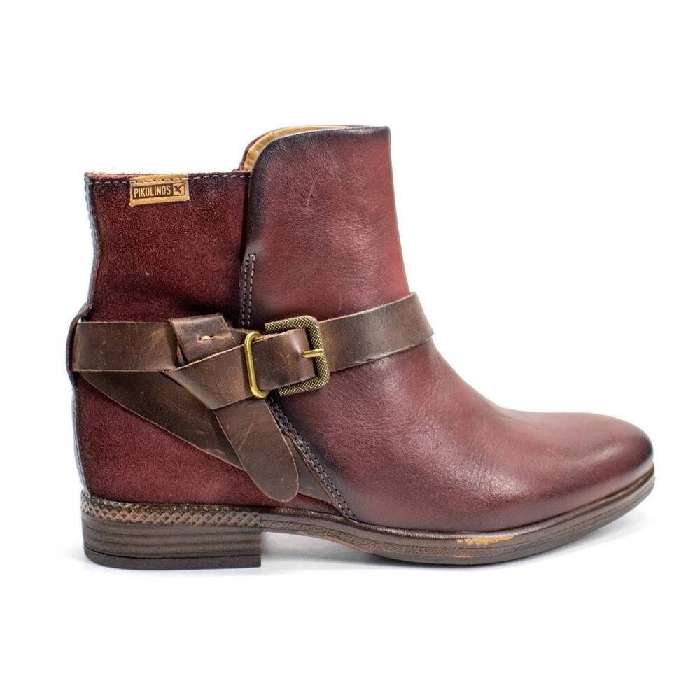 NEW PIKOLINOS women's ordino ankle boots in garnet